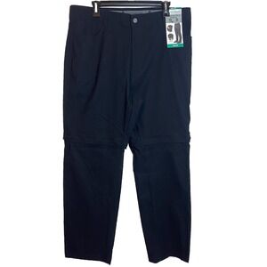 NWT Free Country Mens Nylon Stretch Convertible Pants Zip-Off Hiking 38x30